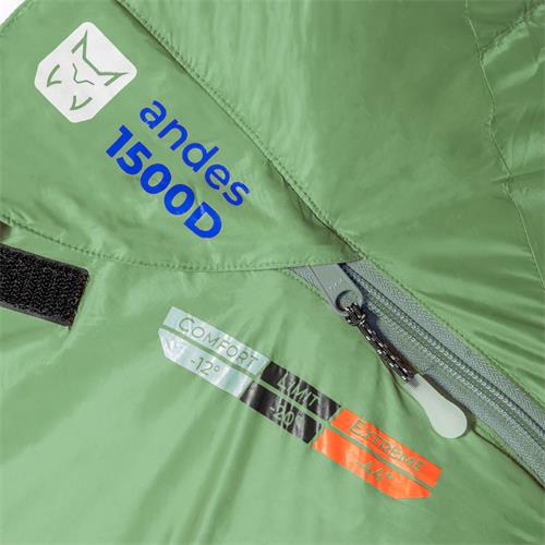 SACO DE DORMIR DE PLUMA Altus Andes 1500 K30 VERDE - Imagen 2